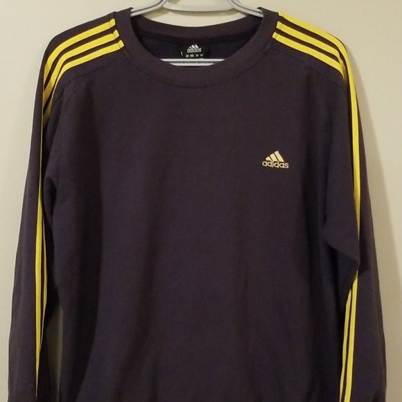Vintage 90s Adidas Sweatshirt Crew Neck Purple Mens Embroidered Size XXL - Picture 1 of 3